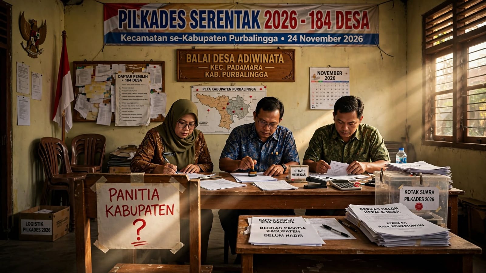 PANITIA DESA SUDAH BERGERAK, PANITIA KABUPATEN BELUM TERVERIFIKASI: SIAPA MENGENDALIKAN PILKADES PURBALINGGA 2026?